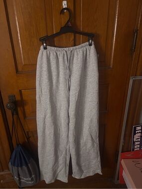 No Boundaries Light Gray Wide Leg Sweatpants